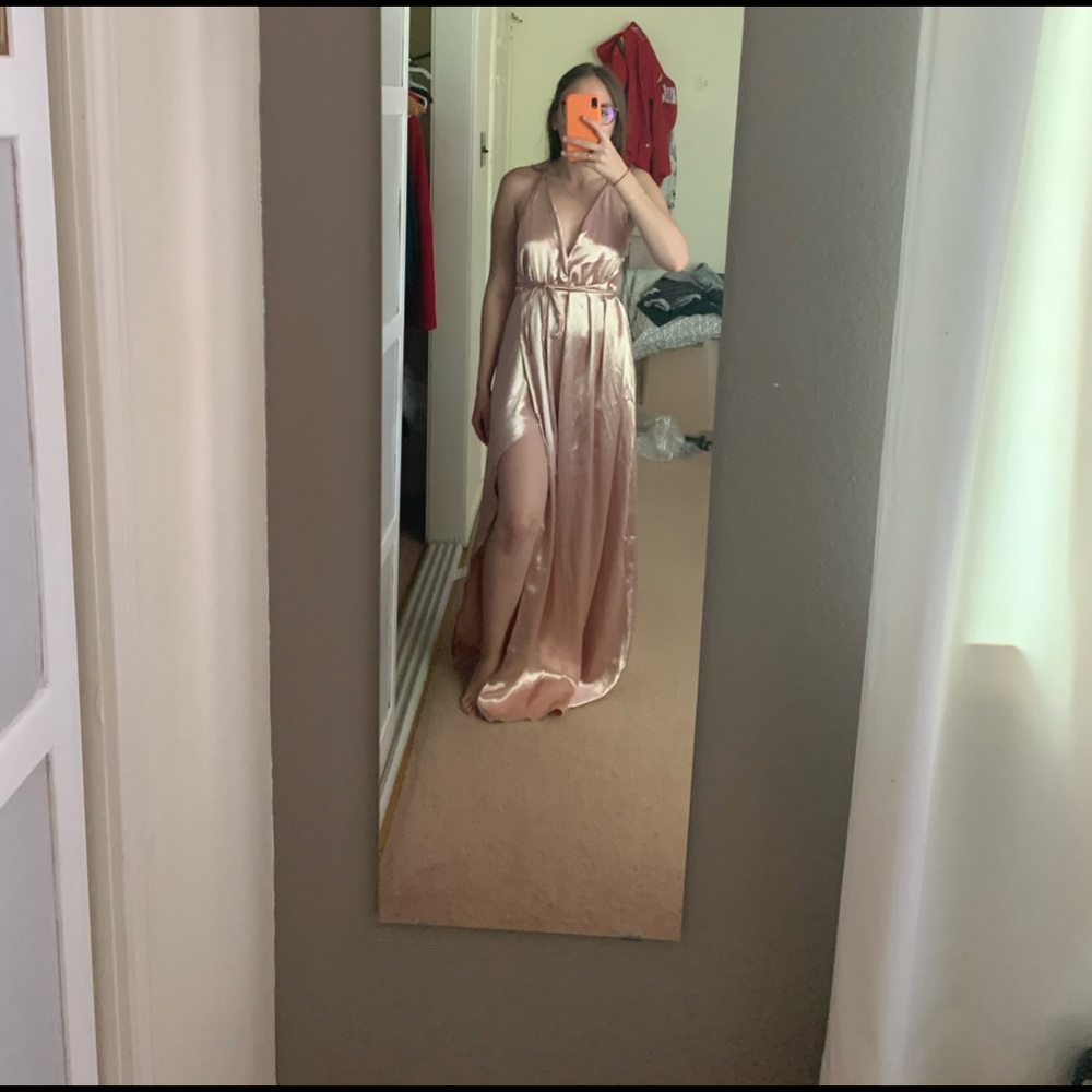NWT Maxi satin dress